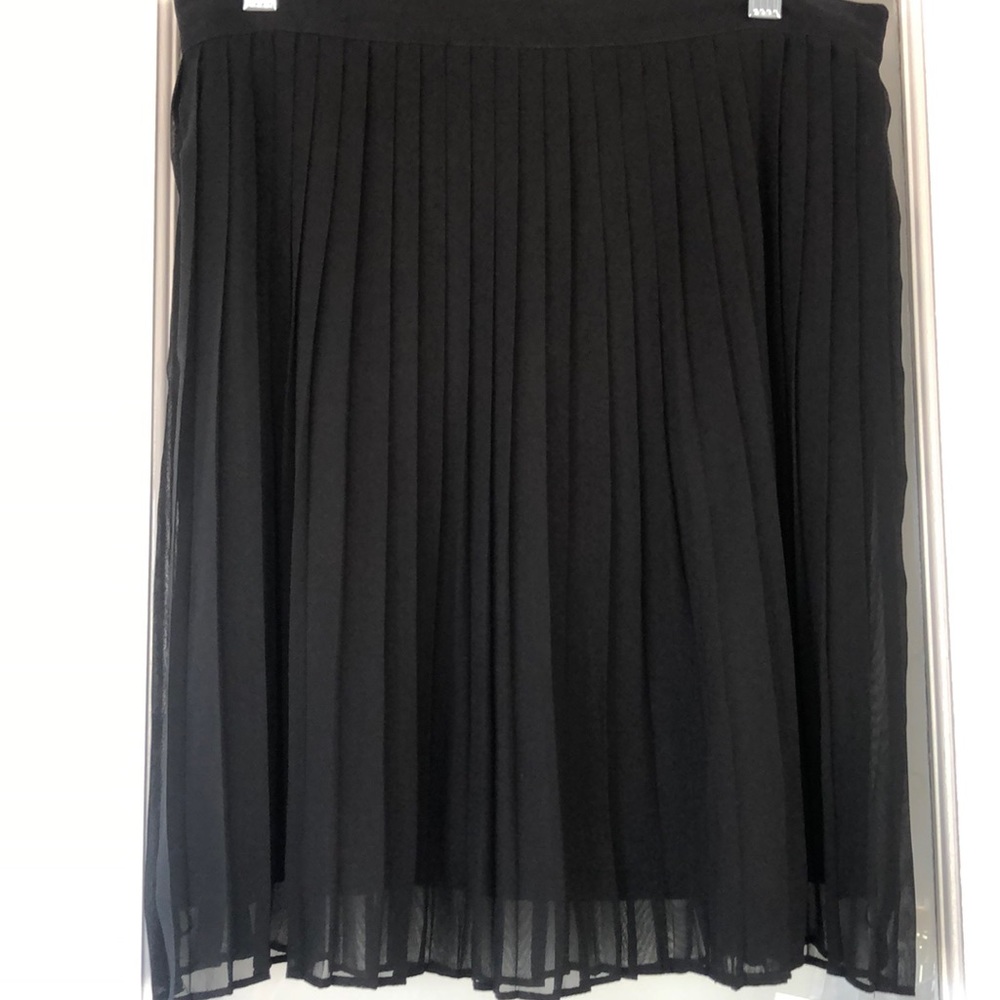 Black pleated skirt